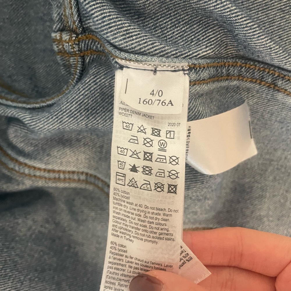 All Saints Women's Blue Jean Denim Jacket - Picture 6 of 9